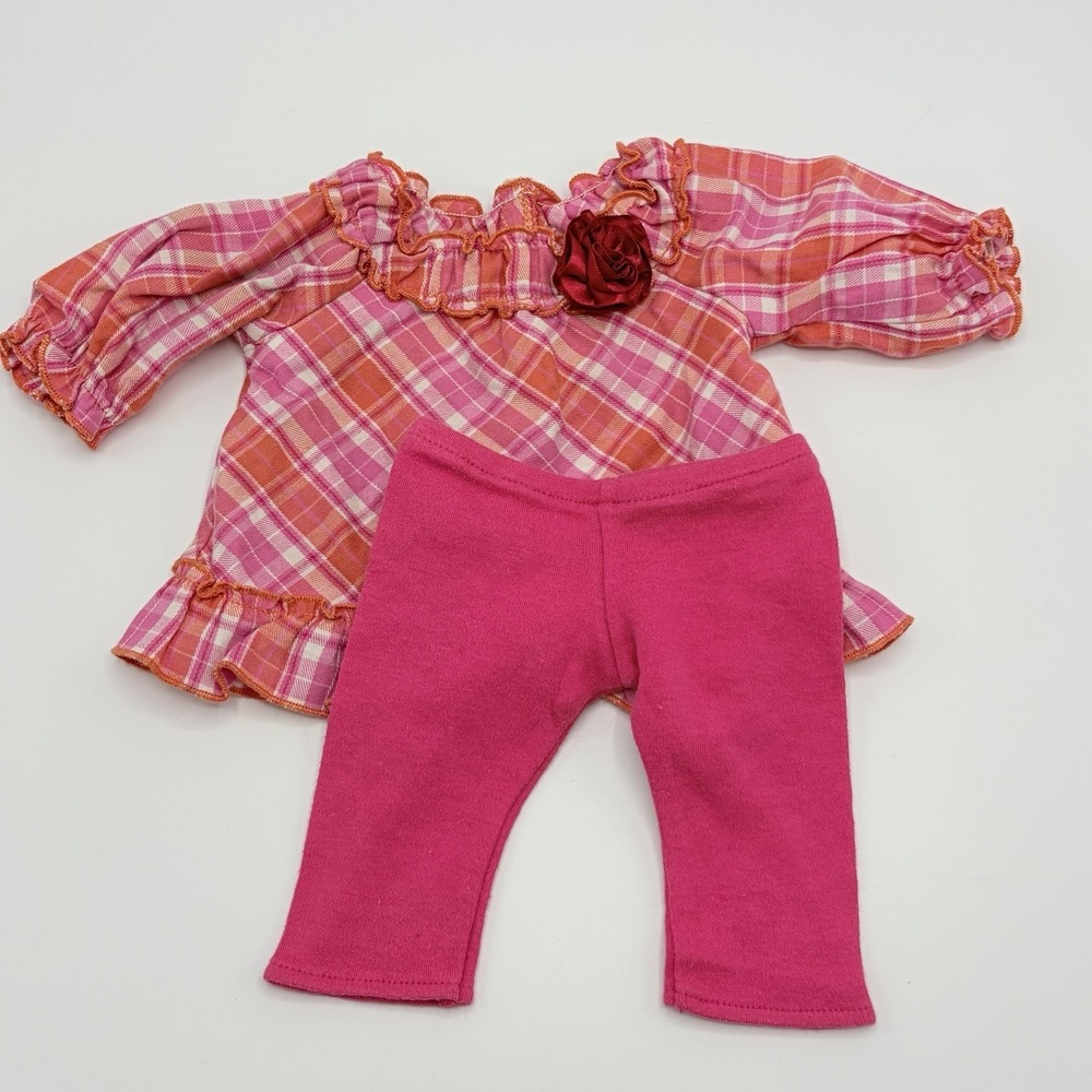 American Girl Bitty Baby 2011 Plaid Play Outfit - Retired Top & Leggings
